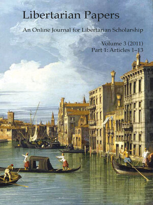 cover image of Libertarian Papers, Volume 3, Part 1 (2011)